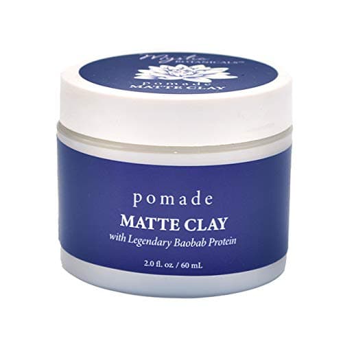 Matte Clay Pomade with mango Butter & Maca | Gives A Matte Finish While Increasing Volume Luminosity & Strength Of Hair | Paraben Free | 2 Fl. Oz
