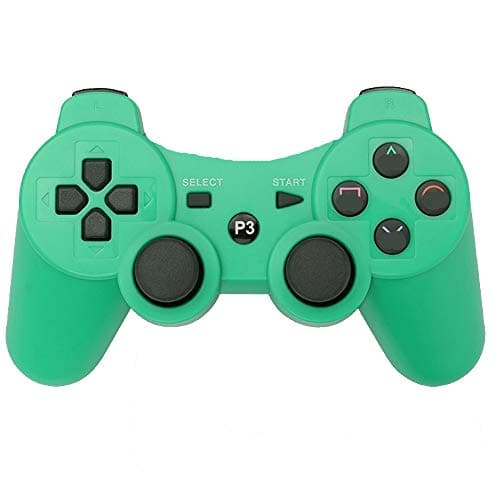 Kolopc Wireless Bluetooth Controller For PS3 Double Shock - Bundled with USB charge cord (Green)