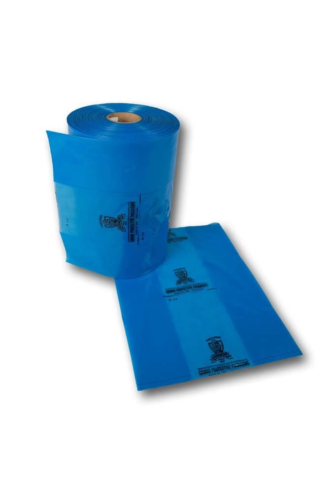 Armor Protective Packaging PVCIBAG4MB131125 VCI Poly Bag Prevents Rust, Corrosion on Ferrous and Non-Ferrous Metal, 4 Mil, 13" X 11" X 25", Blue (Pack of 250)