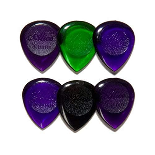 Pack of 6 x Small Stubby Style Guitar Picks Plectrums | Alice AP100J | For Acoustic Electric Bass Guitars | 2mm