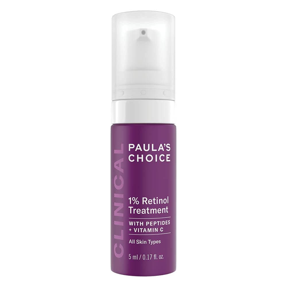 Paula's Choice CLINICAL 1% Retinol Treatment - Anti Aging & Skin Firming Serum for Face - Fights Wrinkles - with Vitamin C & Peptides - All Skin Types - 5 ml