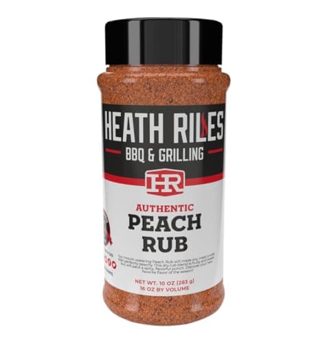 Heath Riles BBQ Rub - Peach Seasoning, Champion Pitmaster Recipe, Legendary Rubs For Smoking & Grilling, 80+ BBQ Championships, 10 oz.