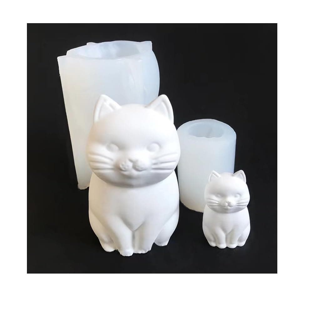 Cake Fondant Mold- Cat Molds Silicone for Chocolate Candy, Cake Decoration, Polymer Clay, Sugar Craft, Candles Resin Mould(Cat)