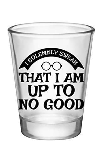 Inspired by Harry Potter Shot Glass-I Solemnly Swear-Mischief Managed