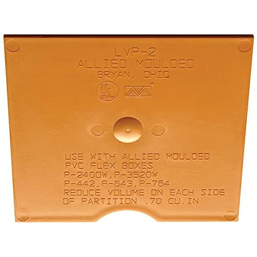 Allied Moulded Products LVP-2 PVC Low Voltage Divider Plate 3.0625 Inch x 3.5 Inch x 0.094 Inch