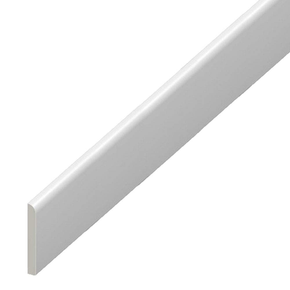 UPVC Plastic Trim 65mm x 1.25m - White Architrave Skirting Board and Window Finishing Trim