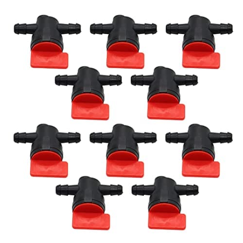 698183 10PCS 1/4" Straight In Line Gas Fuel Shut Off Valves Cut Off Valves Compatible With Petcock Motorcycle 494768 493960