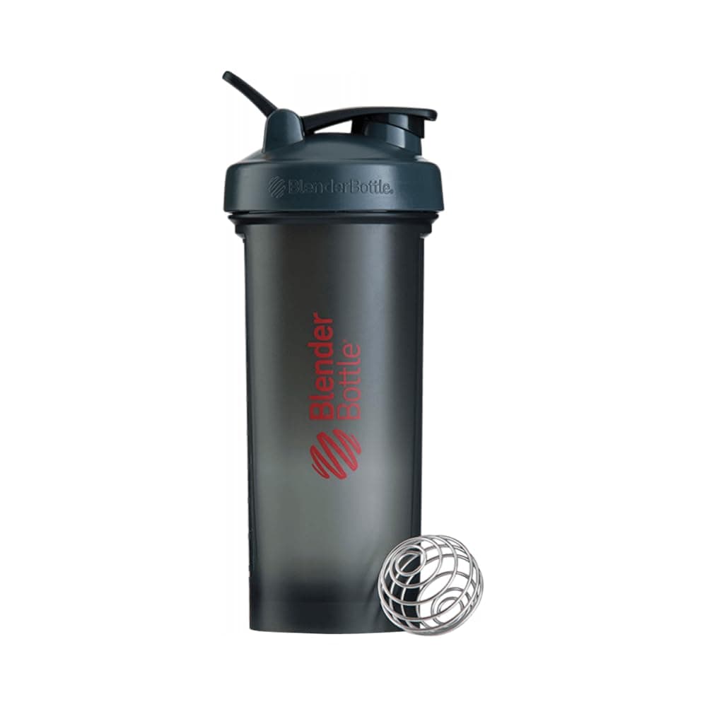 BlenderBottle Pro45 Extra Large Shaker Bottle, Grey/Red, 45-Ounce
