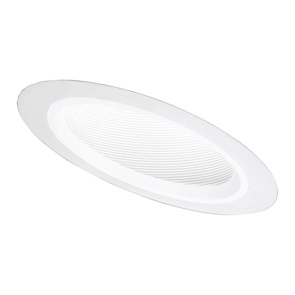 HALO 498W, 6" Trim Baffle - Slope Ceiling Trim White Trim with White Coilex Baffle