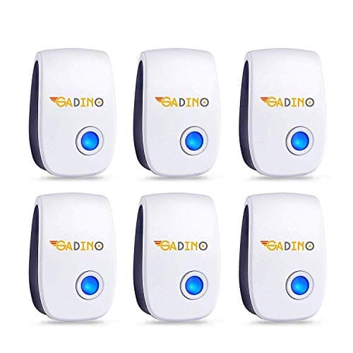GADINO Ultrasonic Pest Repellent 6 Packs - Indoor Plug, Electronic and Ultrasound Repeller - Insects, Mosquitoes, Mice, Spiders, Ants, Rats, Roaches, Bugs Control