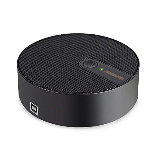 Conference Microphone, CMTECK USB Computer Microphone, Mute Function, Omnidirectional Mic for Computers PC, Condenser Boundary Desktop Microphones (Without Speaker (CM002 Black)