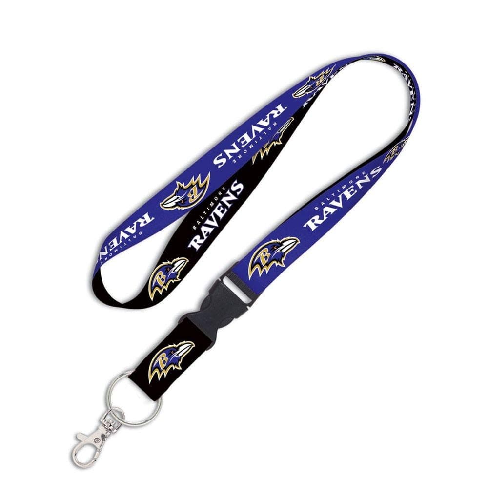 WincraftNFL Baltimore Ravens Lanyard with Detachable Buckle, 3/4"