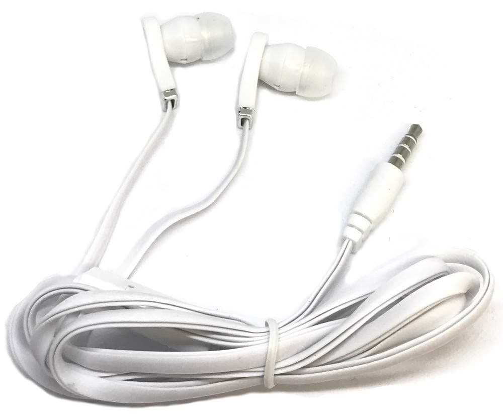 TFD Supplies Wholesale Bulk Earbuds with Microphone Headphones 100 Pack for iPhone, Android, MP3 Player