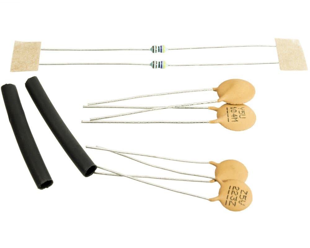 Greasebucket Tone Control Capacitor/Resistor Upgrade Kit for 2 Strat/Tele Pots