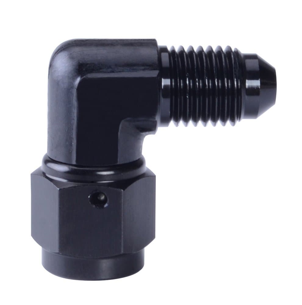 4AN Aluminum Anodize Finish Male/Female 90 Degree Flare Bulkhead Fitting Adapter AN-4 BlackGlobal Recycled StandardGlobal Recycled StandardGlobal Recycled Standard