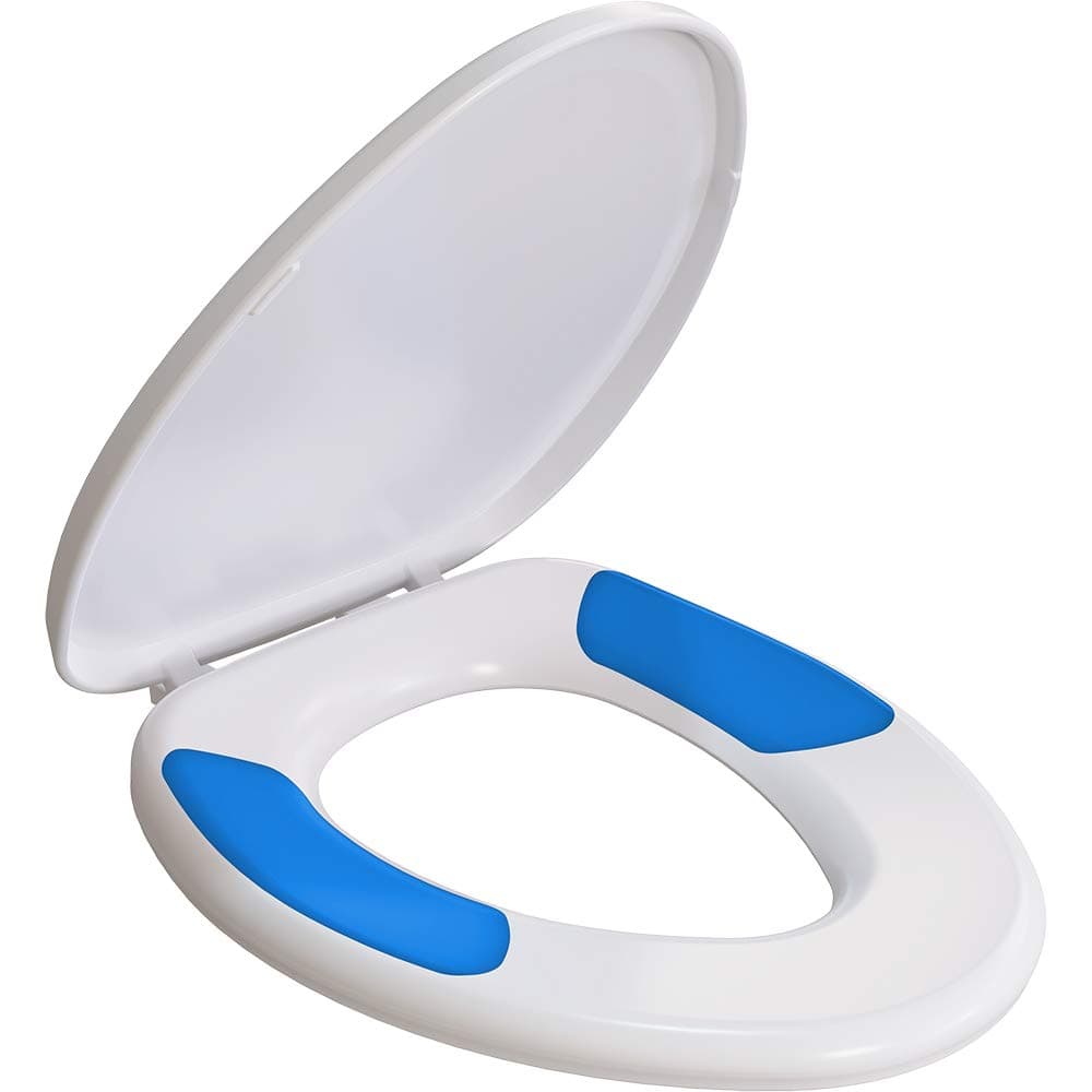 Mayfair1870FZ 000 TruComfort Elongated Toilet Seat with Inserts Provides Comfort and Relieves Pressure Points, White