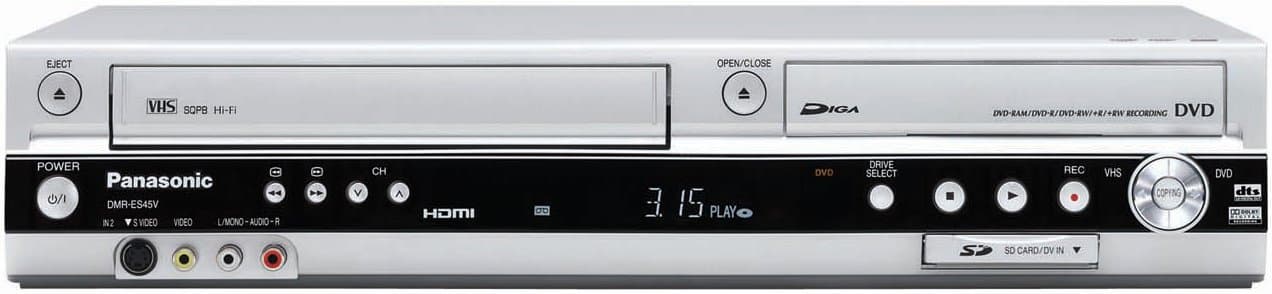DMR-ES45VS DVD Recorder / VCR Combo with HDMI, SD Card, and DV Input