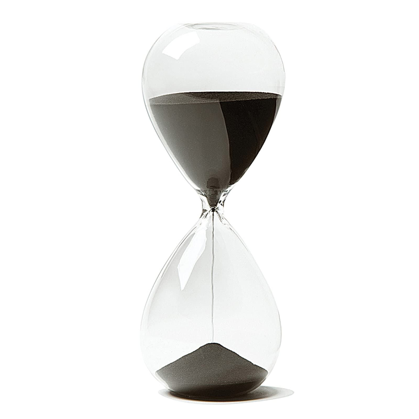 Hourglass, HoveBeaty Hand-Blown Sand Timer Set for Time Management 15 Minutes Durable Glass Construction (15 Min, Black)