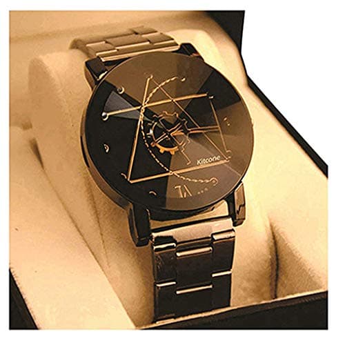 Micacchi Analogue Women's Watch (Multicolored Dial Black Colored Strap)