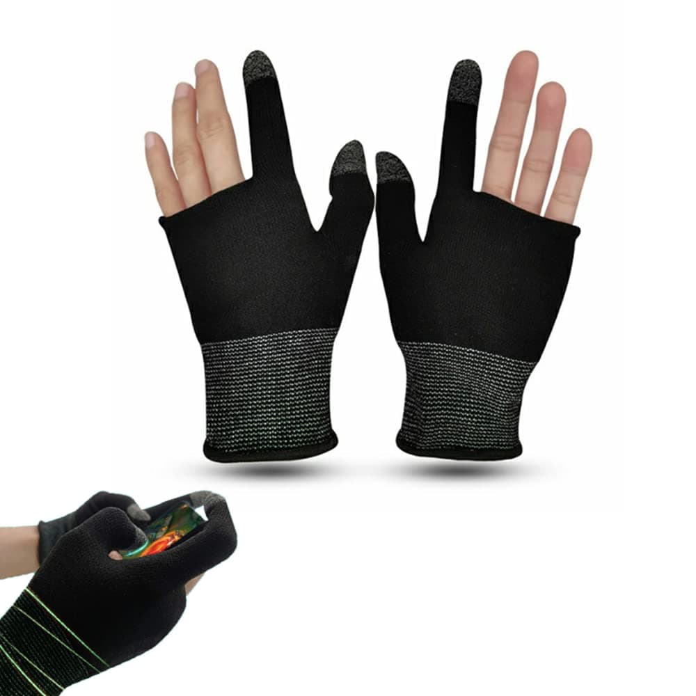 ELECDON E-Sports Gaming Gloves, Gaming Finger Sleeves, Anti-Sweat Breathable, Thumb Sleeves for Highly Sensitive Nano-Silver Fiber Material + Nylon, for PUBG Mobile Phone Games Accessories