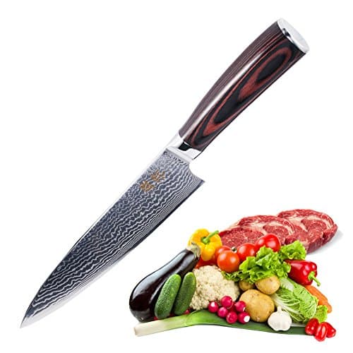 Chefs Knife 8 inch-Japanese VG10 Super Steel 67 Layers High Carbon Stainless Steel Damascus Blade Professional Gyutou Kitchen Knife
