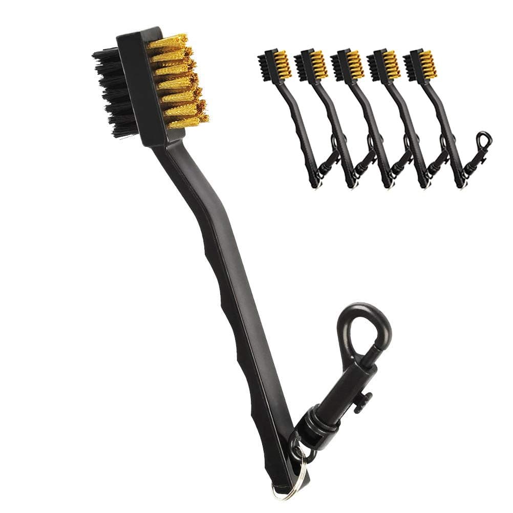 GOLDEAL5 Pack Golf Club Brush and Club Groove Cleaner Set, Golf Club Brush, Golfing Equipment, Accessories for Golf Clubs, Balls, Clothing, Shoes, Golf Aids, Easily Attaches to Golf Bag