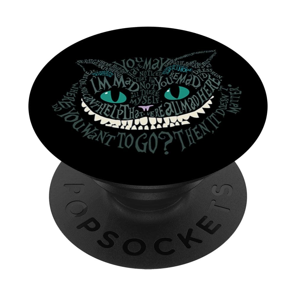 Cheshire Alice Cat We're All Mad Here Wonderland PopSockets PopGrip: Swappable Grip for Phones & Tablets PopSockets Adhesive PopGrip