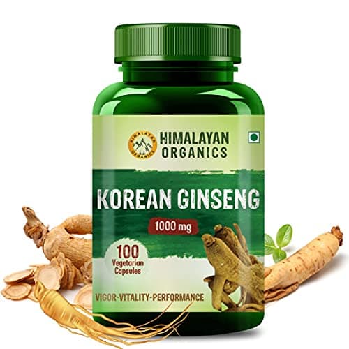 Himalayan Organics Korean Red Ginseng 1000Mg/Serve - 100 Veg Caspules