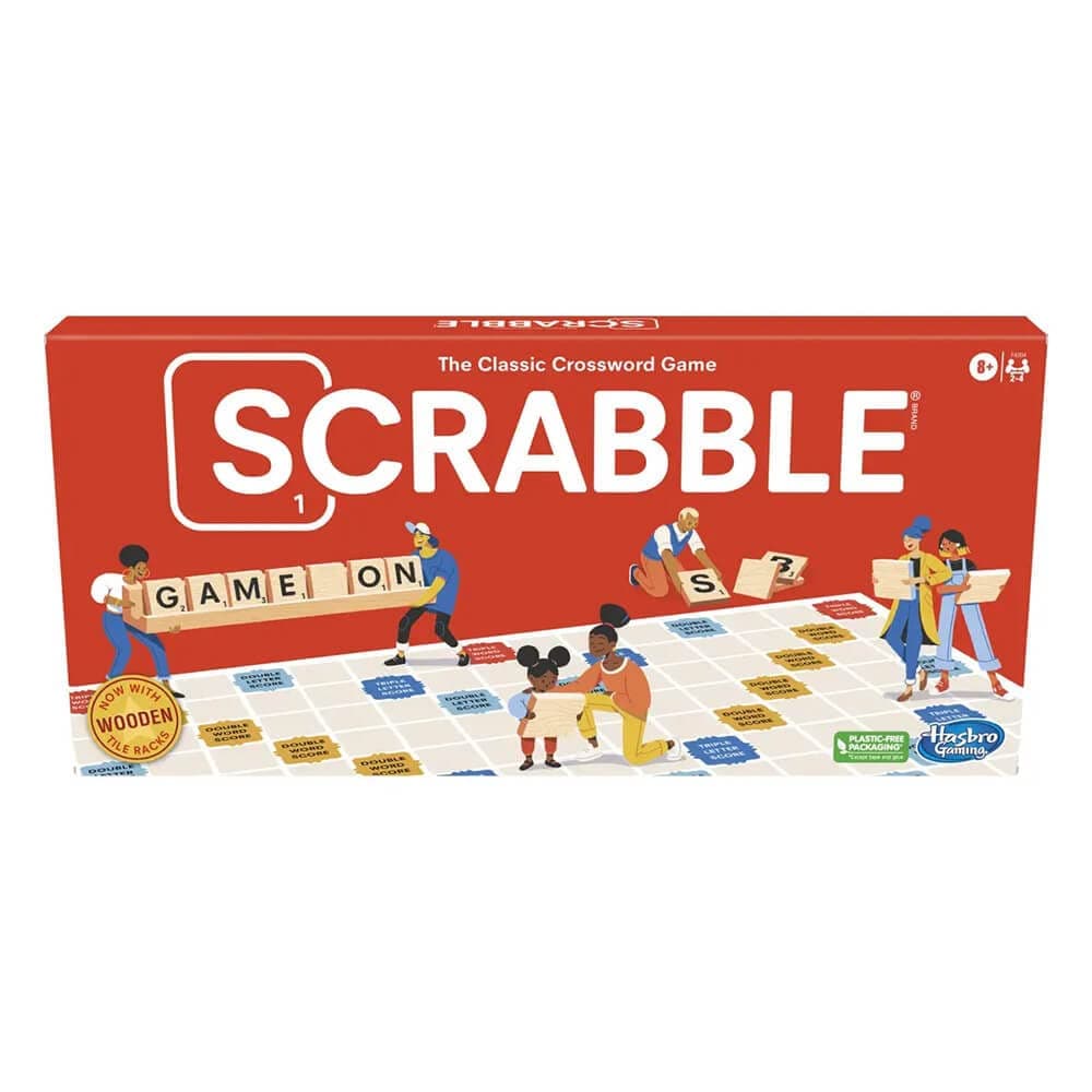 Scrabble Board Game - Classic Crossword for Kids Ages 8 and Up, Fun Family Activity for 2-4 Players