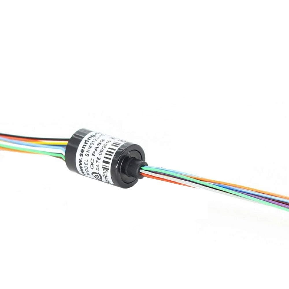 Mini Slip Ring Electric 12.5mm 12 Wires 150RPM 240 VDC/VACSignal Transmission Rotary Joint for monitor Robotic