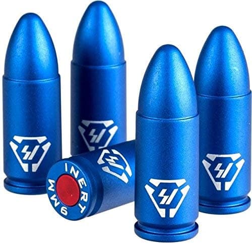 Aluminum Dummy Round Snap Caps, 9mm, Blue