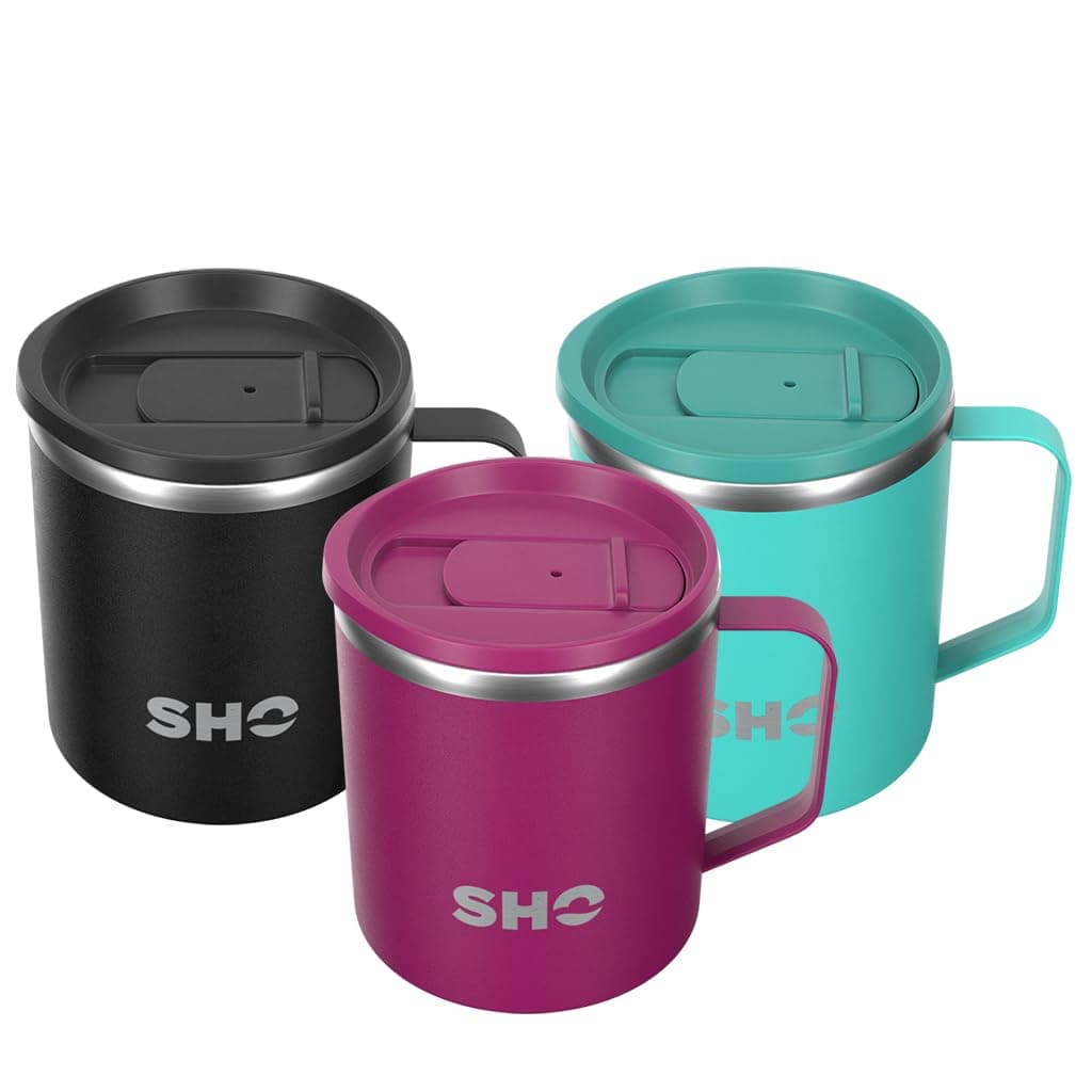 Flexi - Ultimate Insulated Stainless Steel Reusable Coffee Mug - 4 Hours Hot, 8 Hours Cold - 370ml - BPA Free (370ml, Very Berry)