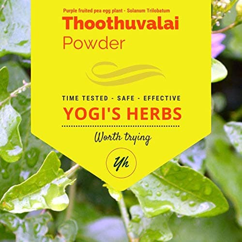Yogis Herbs Thoothuvalai Powder (Solanum Trilobatum) Thai Nightshade 1 Lb Fresh & Pure