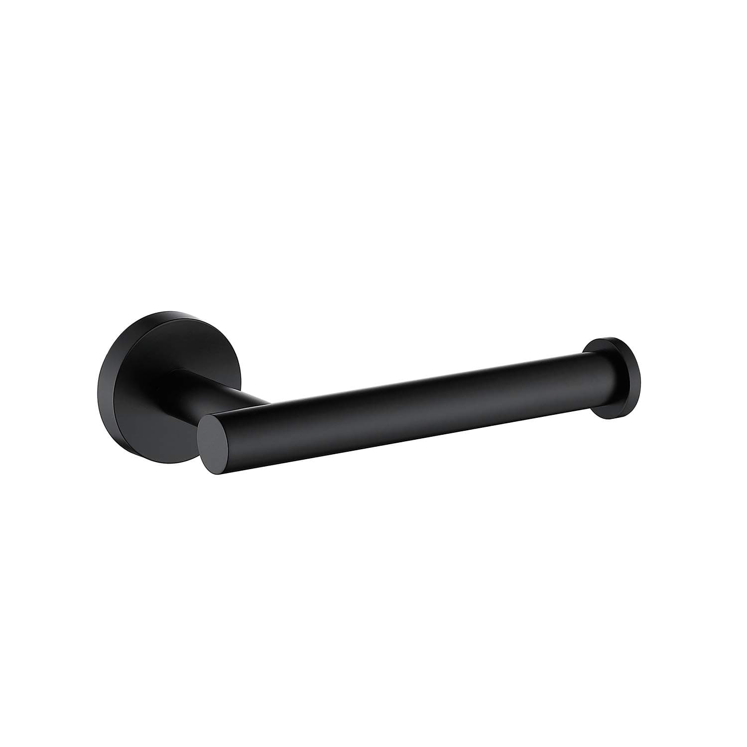 TASTOS Matte Black Toilet Paper Holder SUS304 Stainless Steel Modern Round Tissue Roll Holders Wall Mount Toilet Paper Roll Dispenser Bathroom 5 inch TP Holder for Kitchen Washroom
