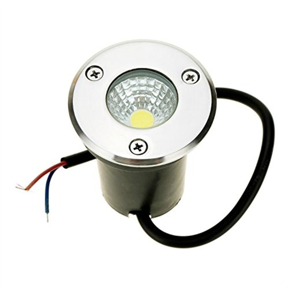 Onerbuy12V LED COB Underground Path Light Low Voltage Landscape In-ground Lights Outdoor Decorative Spotlight for Yard, Garden, Driveway, Deck, Patio, IP67 Water-Resistant (Cool White, 3W)