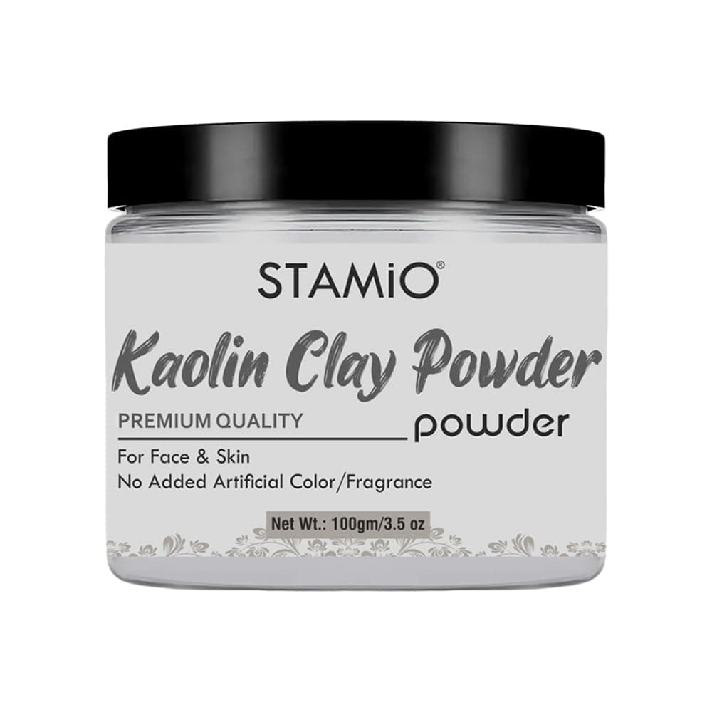 Kaolin Clay Powder 100 gm for Face Pack, Skin Care, Mask, Oily Skin, Cosmetic, Acne, Blackheads, Hair | Natural, Chemical Free White China Mitti | In Jar 3.53 oz