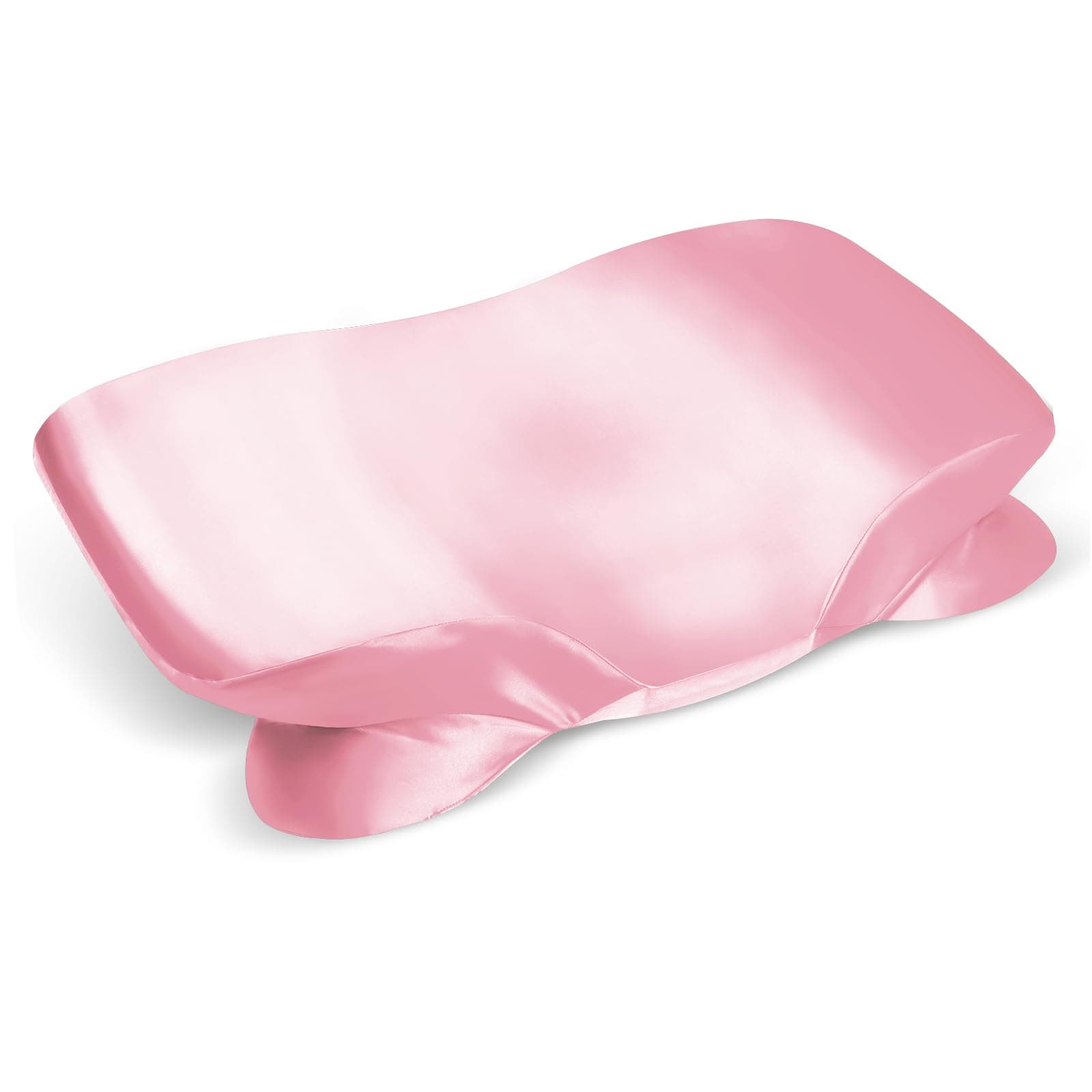 Satin Pillowcase for Zelimun Cervical Pillow, Ergonomic Case, Smooth & Soft Sleeping Pillowcase, Pink Pillow Cover with Zipper