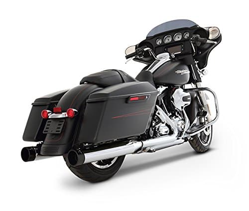 Rinehart Slip-On Mufflers - Dual Slip-Ons/Chrome/Black End Caps (4 Mufflers) by Rinehart Racing