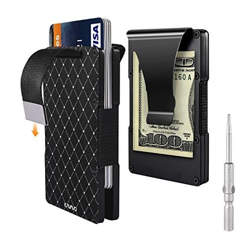 Credit Card Holder Wallet, RFID-Blocking Slim Aliminum Minimalist Metal Wallet with Money Clip, Card Holder Wallet for Men, Reliable Money Credit Card Protector