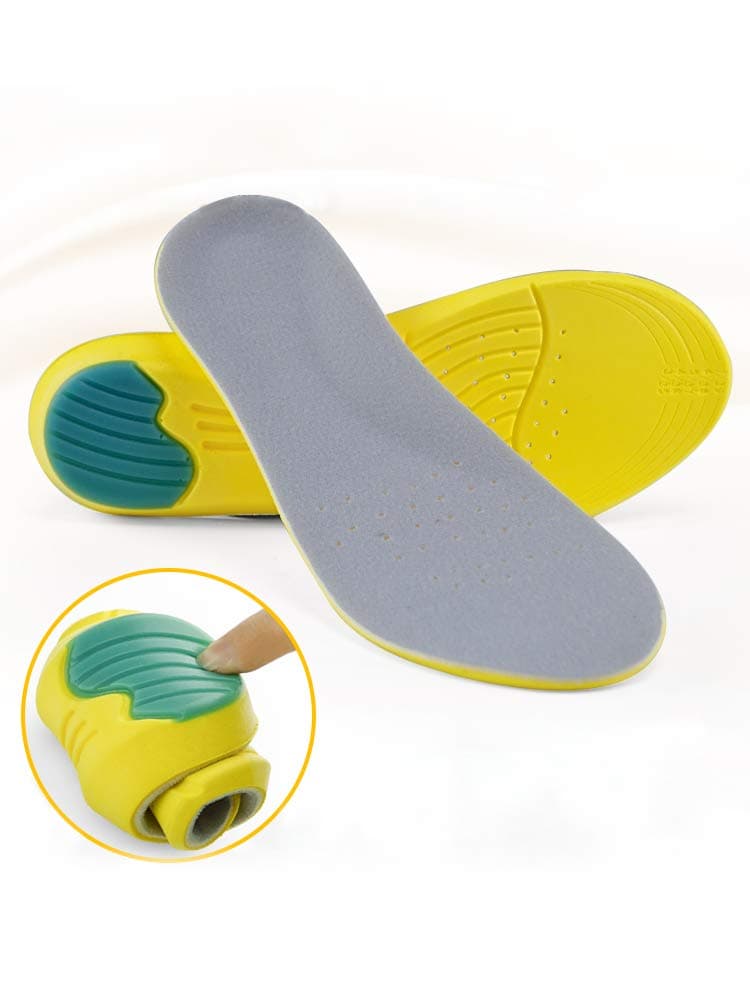 Greenour Arch Support Insoles Memory Foam Work Boots Sports Shoe Insert Shock Absorption from Flat Feet Running Camping