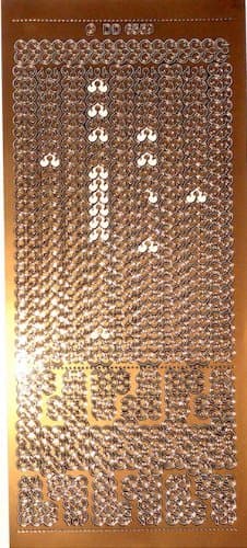 Bronze Borders & Corners Peel Off Outline Sticker