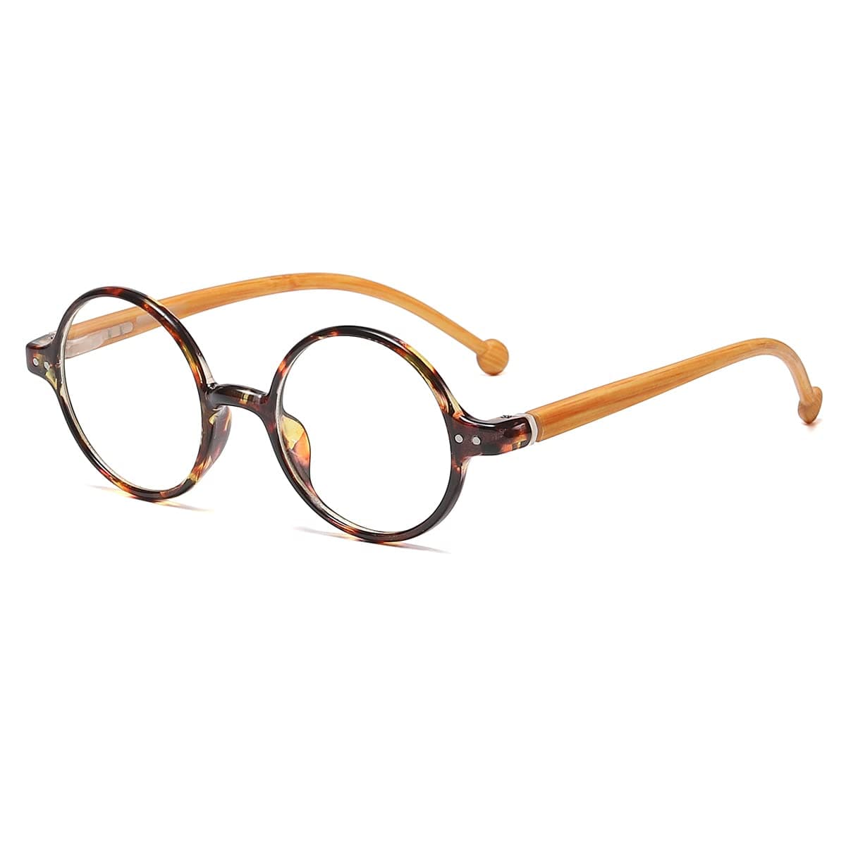 Retro Round Blue Light Blocking Glasses for Women Men, Literary Vintage Style Non-prescription Computer Eyeglasses