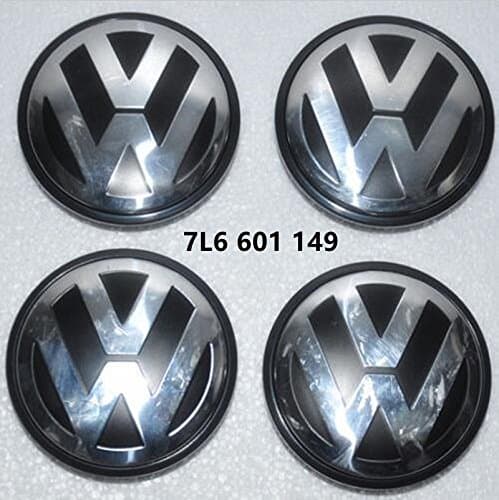 SXhhqhsm 76MM Wheel Center Hub Cap for Apply to 04-10 Volkswagen Touareg 16" 17" 18" 19" Wheel Center Hub Caps Cover(4 Pcs)