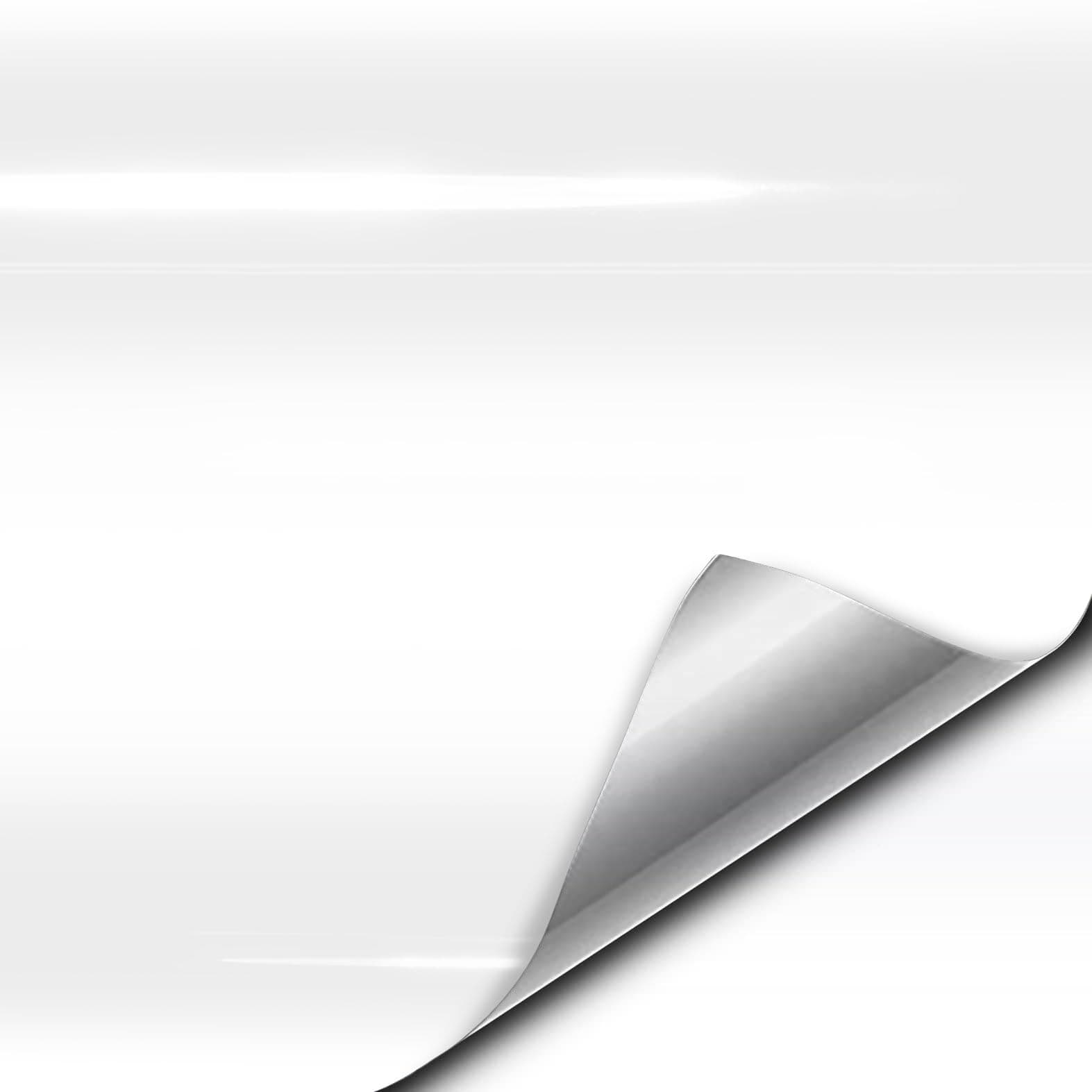 VVIViD White Gloss Car Wrap Vinyl Roll with Air Release Adhesive (1ft x 5ft)