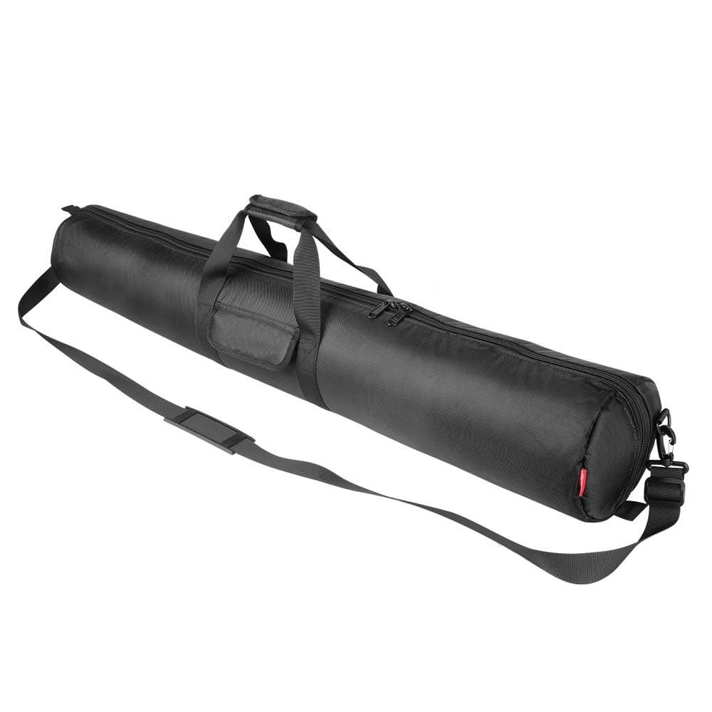 Tripod Bag, 47x7in All Sides Thick Tripod Carrying Case with Shoulder Strap and Handle, Heavy Duty Light Stand Bag with Two Zippered Pockets for Pool Cue, Speaker Stand -R12018