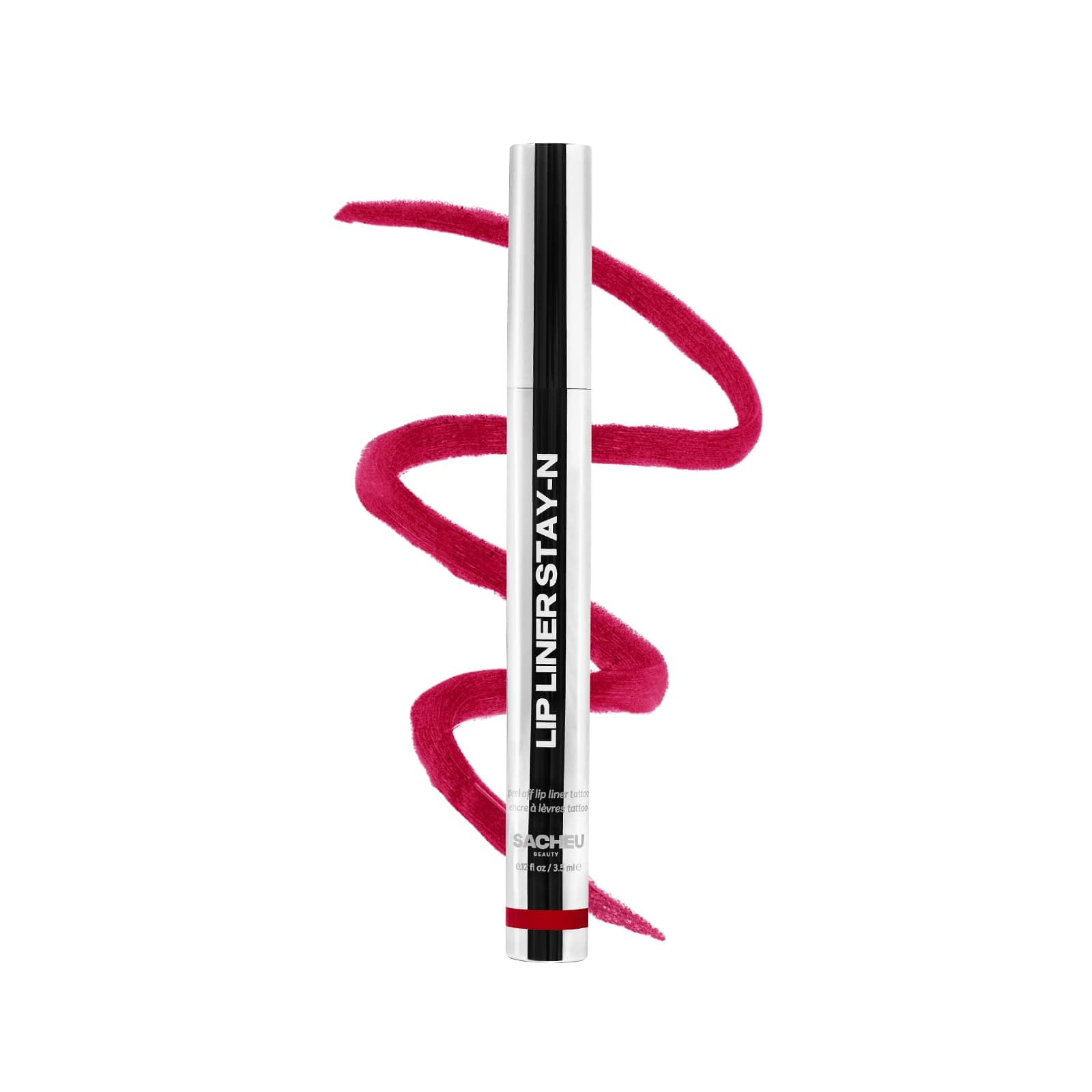 Sacheu Lip Liner STAY-N Peel Off Lip Stain — Long Lasting Waterproof Lip Tint with Hyaluronic Acid & Vitamin E — Transfer Proof Matte Finish, Vegan & Cruelty-Free (getREDy)