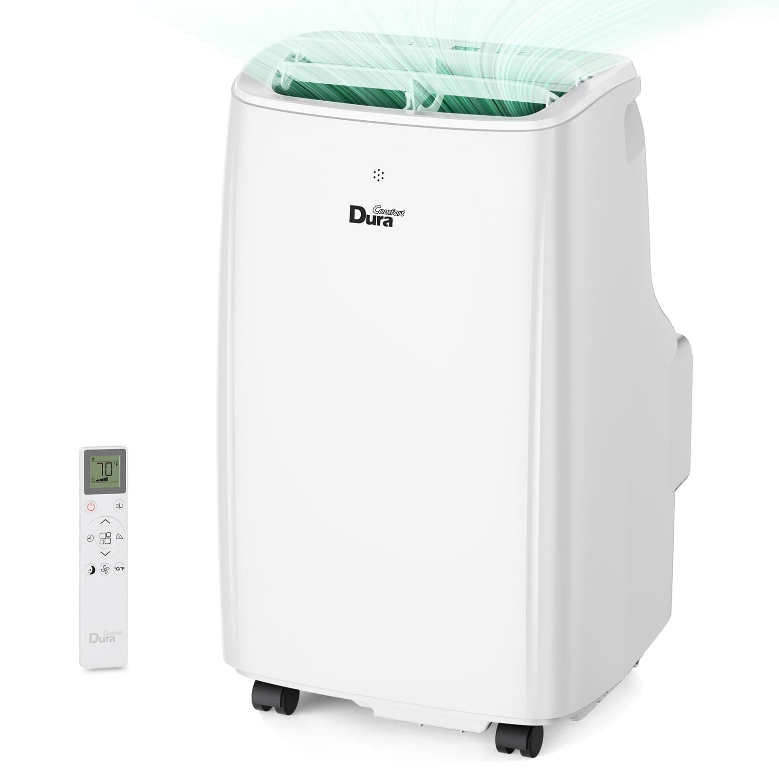DuraComfortPortable Air Conditioners,10000 BTU(Ashrae) /6,300 BTU (SACC), Cooling,Dehumidifier,Fan Mode,Up to 250 Sq.Ft,Suitable for compact rooms,White