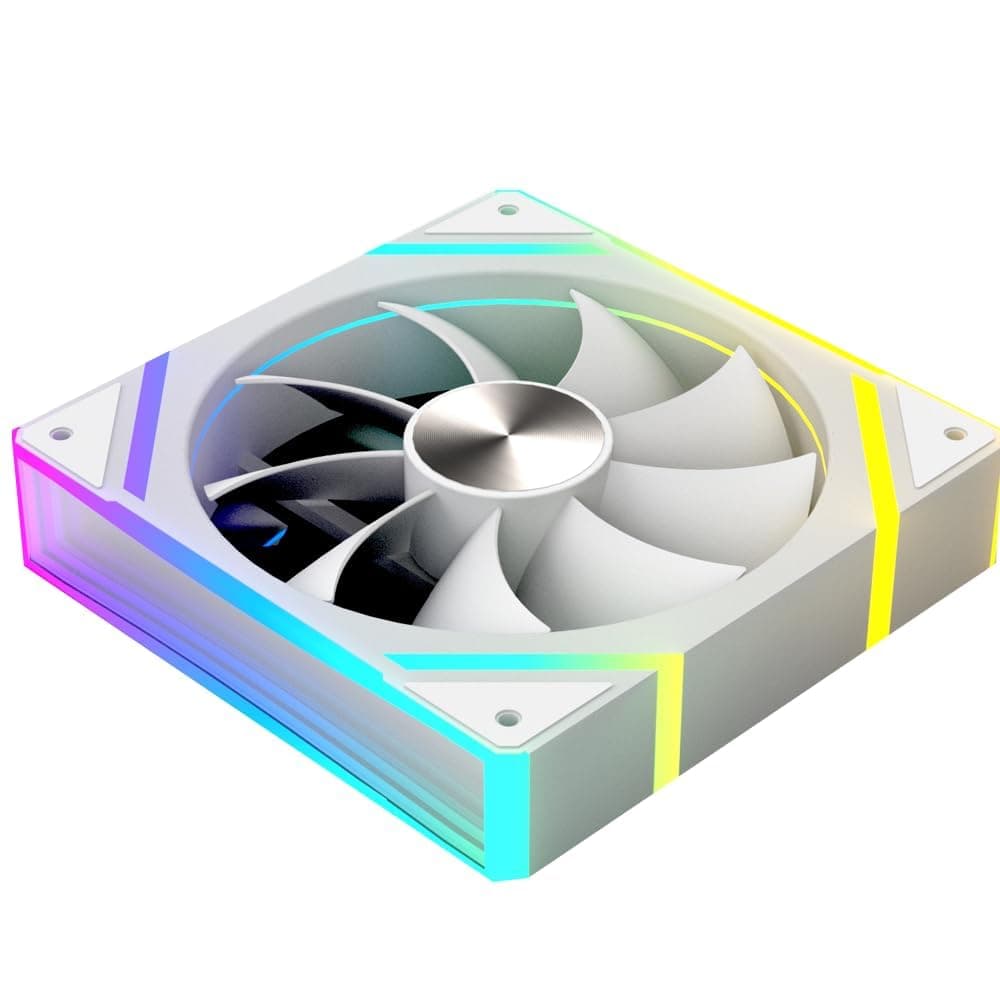 Prism XS 120 White Edition Infinity Mirror ARGB and PWM case Fan 120mm Single Pack Suitable for Computer Case & CPU Cooling