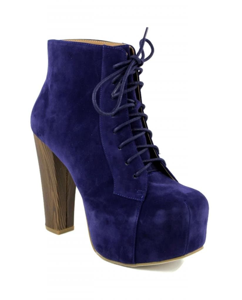 Shoe Republic Women's Silla Lace-up Thick Heel Platform Ankle Booties
