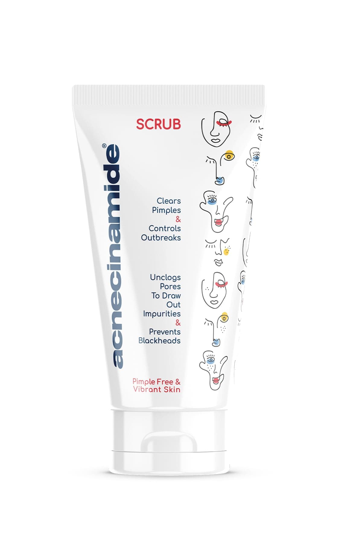 Acnecinamide Peeling Scrub, 150 mL, Daily Use For All Skin Types, Gently Exfoliates Dead Skin Cells, Clears Impurities, Blackheads, Unclogs Pores
